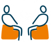 Pictogramme_personnes assises_orange