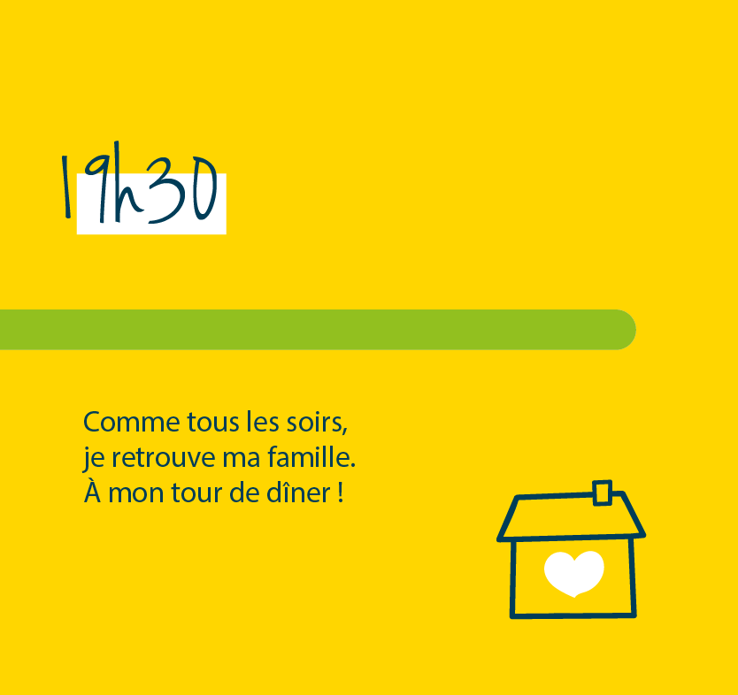 19h30 comme tous les soirs, je retrouve ma famille. A mon tour de diner
